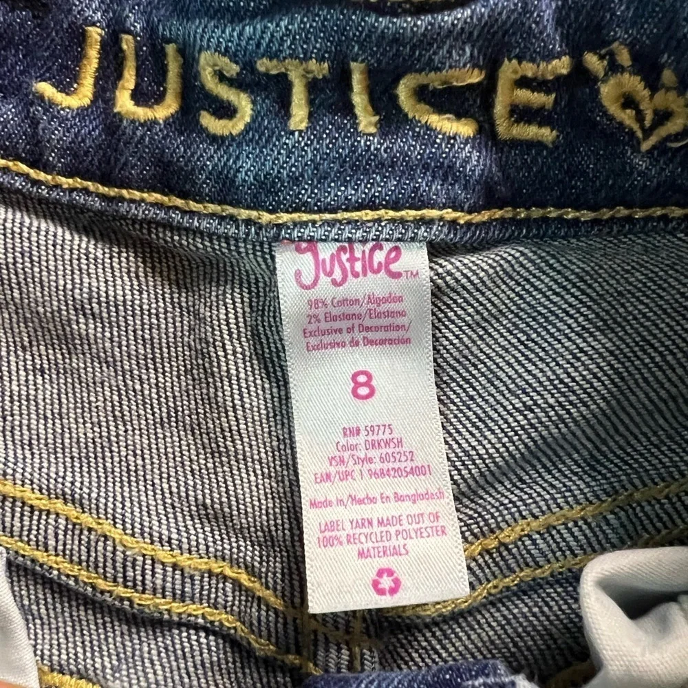 Justice Girls Denim Distressed Shorts